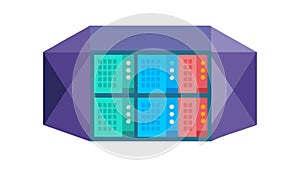 Data storage server vector, abstract network infrastructure symbol. vector design Generative AI