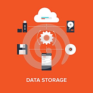 Data Storage vector illustration concept