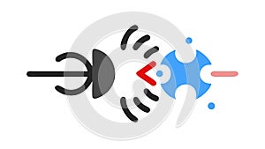 Data Stream Communication: Information Transfer, vector design Generative AI