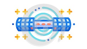 Data Stream or Energy Transfer Icon, vector design Generative AI