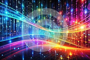 Data stream flow a dynamic wallpaper. Generative AI