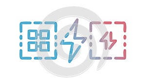 Data Stream Flow Icons, Digital Connectivity, vector design Generative AI
