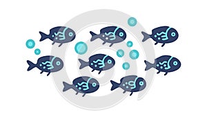 Data Stream Flow, Symbolizing Information Movement and Processing, vector design Generative AI
