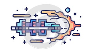 Data Stream Processing: Information Flow Digital Analytics, vector design Generative AI