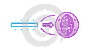 Data Stream Transformation: Digital Information Processing Icon, vector design Generative AI