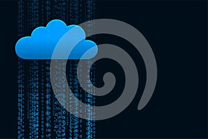 data streaming cloud computing technology concept background