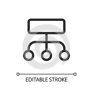 Data structuration process pixel perfect linear ui icon