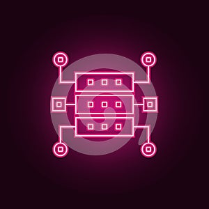data structure icon. Elements of Web Development in neon style icons. Simple icon for websites, web design, mobile app, info