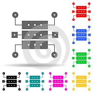 data structure multi color style icon. Simple glyph, flat vector of web development icons for ui and ux, website or mobile