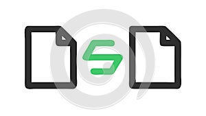 Data Sync File Transfer Icon, Document Exchange Synchronization, vector design Generative AI