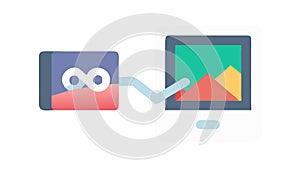 Data Sync Icon, Information Transfer and File Sharing, vector design Generative AI