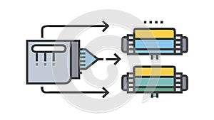 Data Synchronization Icon, Server Update Process Vector Design Generative AI