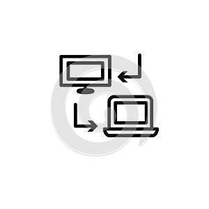 Data synchronization icon vector set collection for web