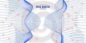 Data Tech. White Infographic Illustration. Coding