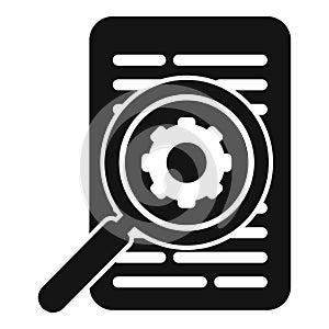Data technical document icon simple vector. Business manual