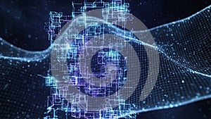 Data technology or artificial intelligence concepts illustrating