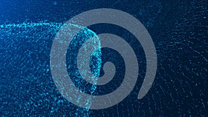 Big data visualization. Data technology background. Abstract background. 3d rendering. Data array visual concept. Equalizer for