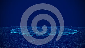 Big data visualization. Data technology background. Abstract background. 3d rendering. Data array visual concept. Equalizer for