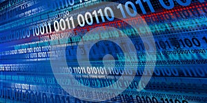 Data technology background. Big data visualization. Flow of data. Binary code. Background in a matrix style