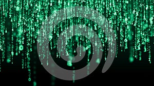 Data technology background. Big data visualization. Flow of data. Information code. Background in a matrix style