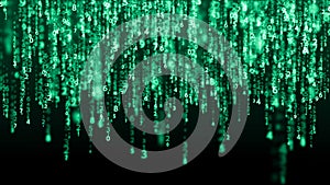 Data technology background. Big data visualization. Flow of data. Information code. Background in a matrix style