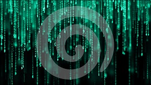 Data technology background. Big data visualization. Flow of data. Information code. Background in a matrix style