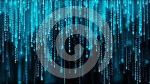 Data technology background. Big data visualization. Flow of data. Information code. Background in a matrix style