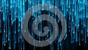 Data technology background. Big data visualization. Flow of data. Information code. Background in a matrix style