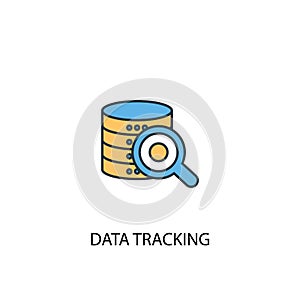 Data tracking concept 2 colored line