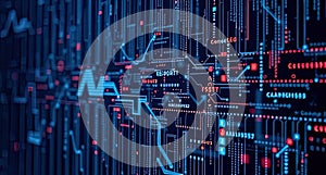 data tranfer background communication - ai generated