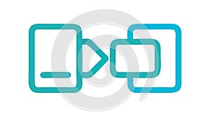 Data Transfer Device Sync Content Sharing Icon Vector, vector design Generative AI