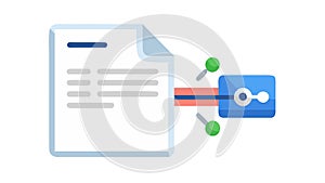 Data Transfer Document or USB Connection Icon, vector design Generative AI