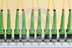 Data transfer equipment by optical fibre network