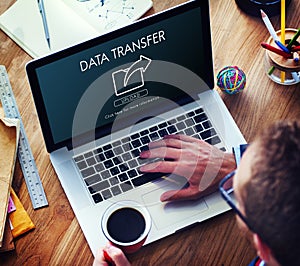 Data Transfer Exchange Sharing Sync Upload Concept