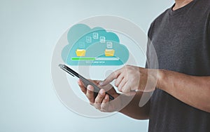 Data transfer, Transfer file of data between folder, Backup data, Exchange of files on cloud