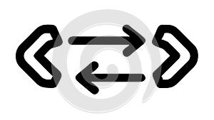 Data Transfer Icon. Exchange, File Movement, Migration, vector design Generative AI