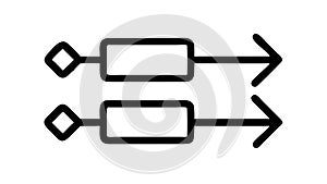 Data transfer icon for process, connection, and workflow, vector design Generative AI