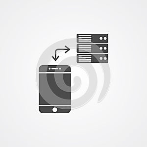 Data transfer vector icon sign symbol