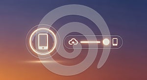 Data transfer between mobile devices with cloud storage