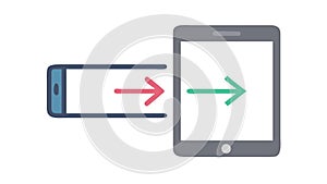 Data Transfer Mobile Icon for Device Connectivity, vector design Generative AI