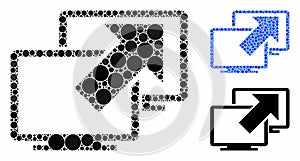 Data Transfer Mosaic Icon of Circle Dots