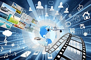 Data transfer in multimedia sharing concept