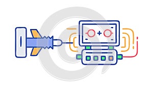 Data Transfer and Network Communication Icon Vector, vector design Generative AI