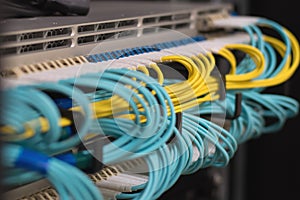 Data transfer by optical fibre information technology