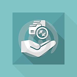 Data transfer services- Minimal vector icon