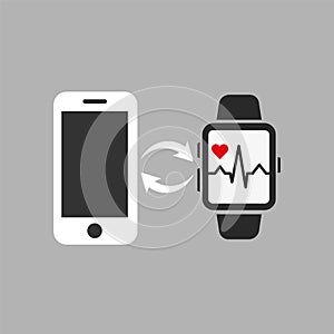 Data transfer from smart watches to phone