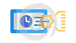 Data Transfer Speed Icon, Fast Connection, vector design Generative AI