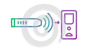 Data Transfer Storage Icon, Digital Information Flow, vector design Generative AI