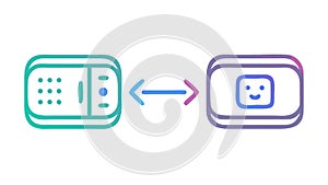 Data Transfer Storage, Secure Digital Management, vector design Generative AI
