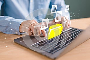 Data transfer technology concept